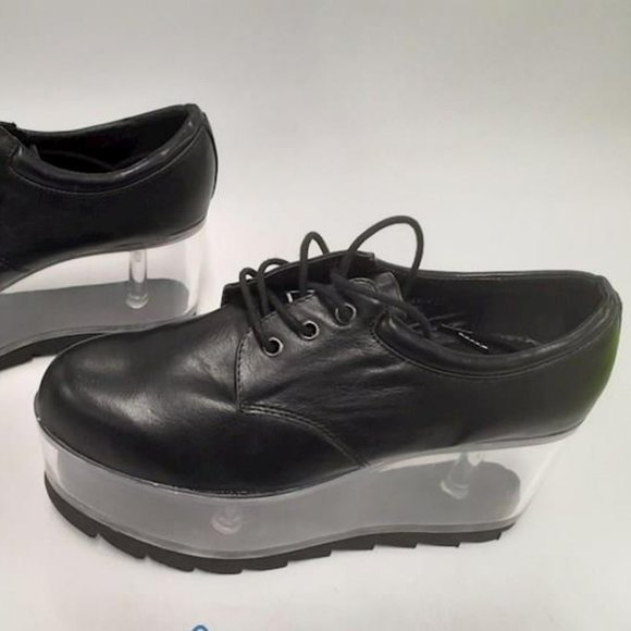 💥KILLER DESIGN💥YRU QLOUD CUSTOMIZABLE TRANSPARENT PLATFORM SHOES in BLACK - Picture 7 of 16